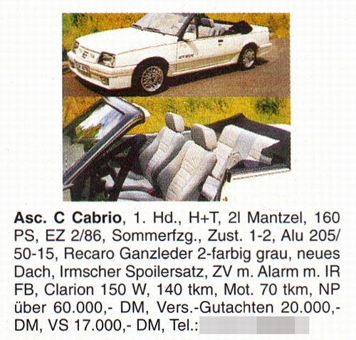 Ascona C Cabriolet