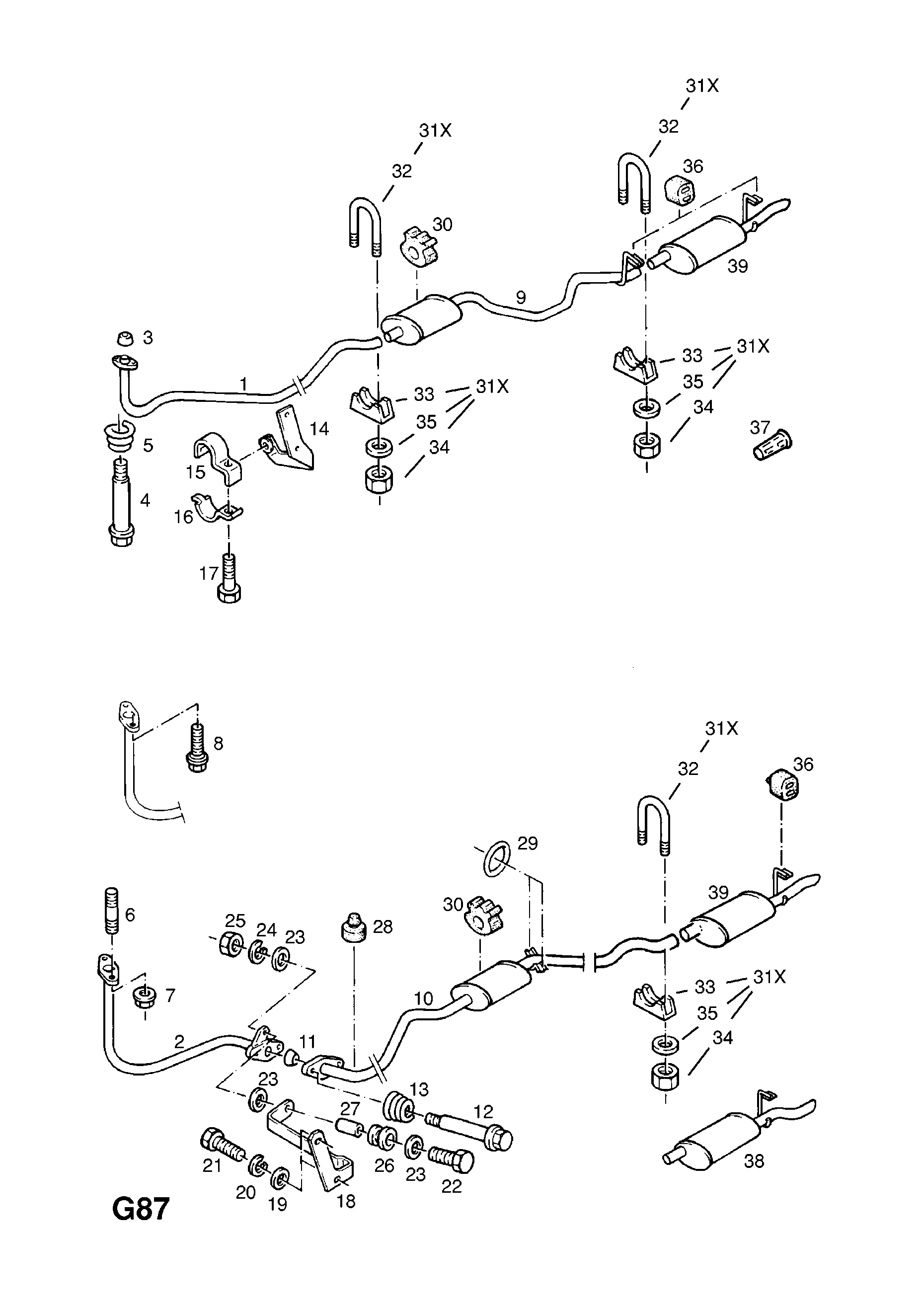 Ascona C Auspuffanlage