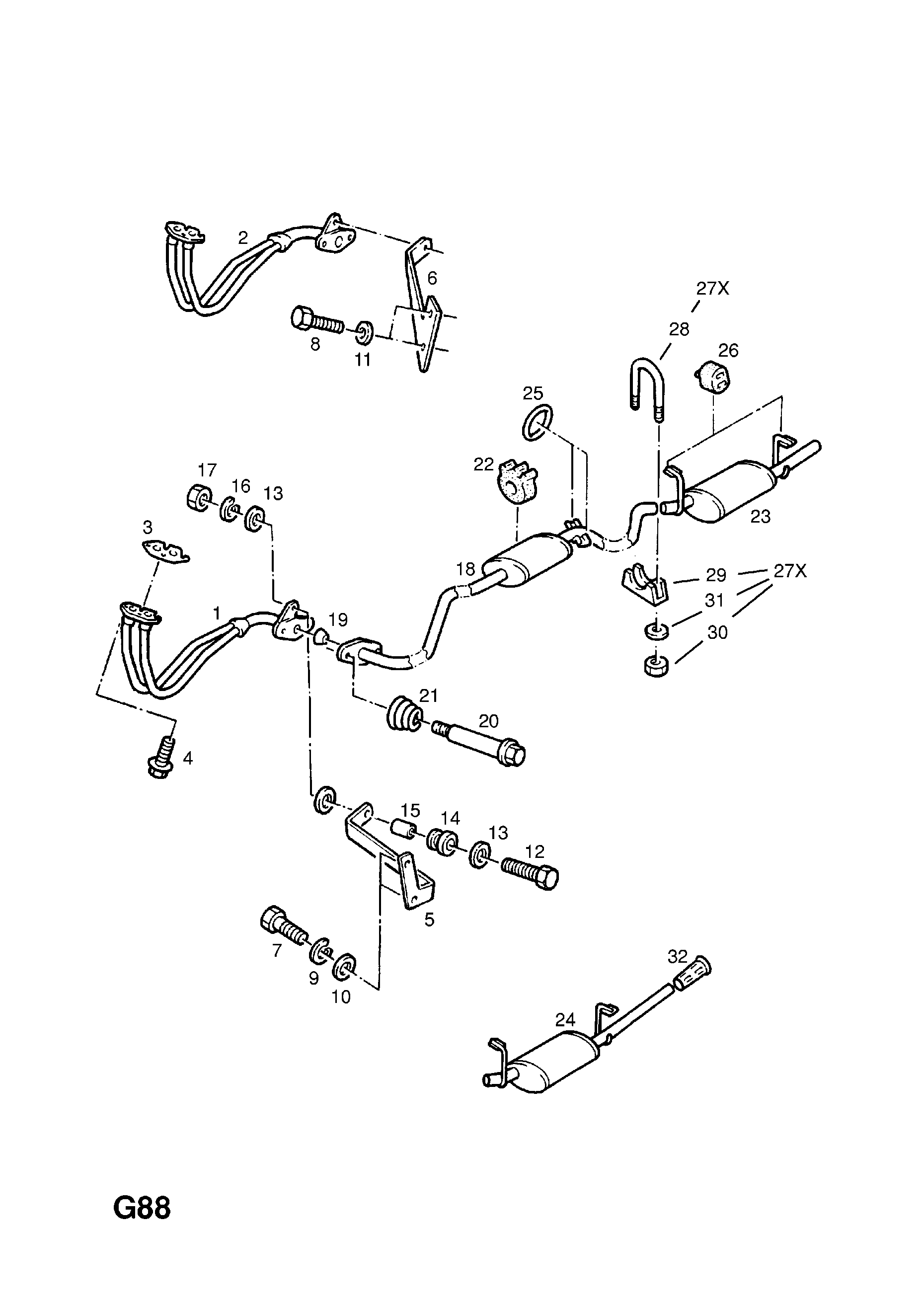 Ascona C Auspuffanlage