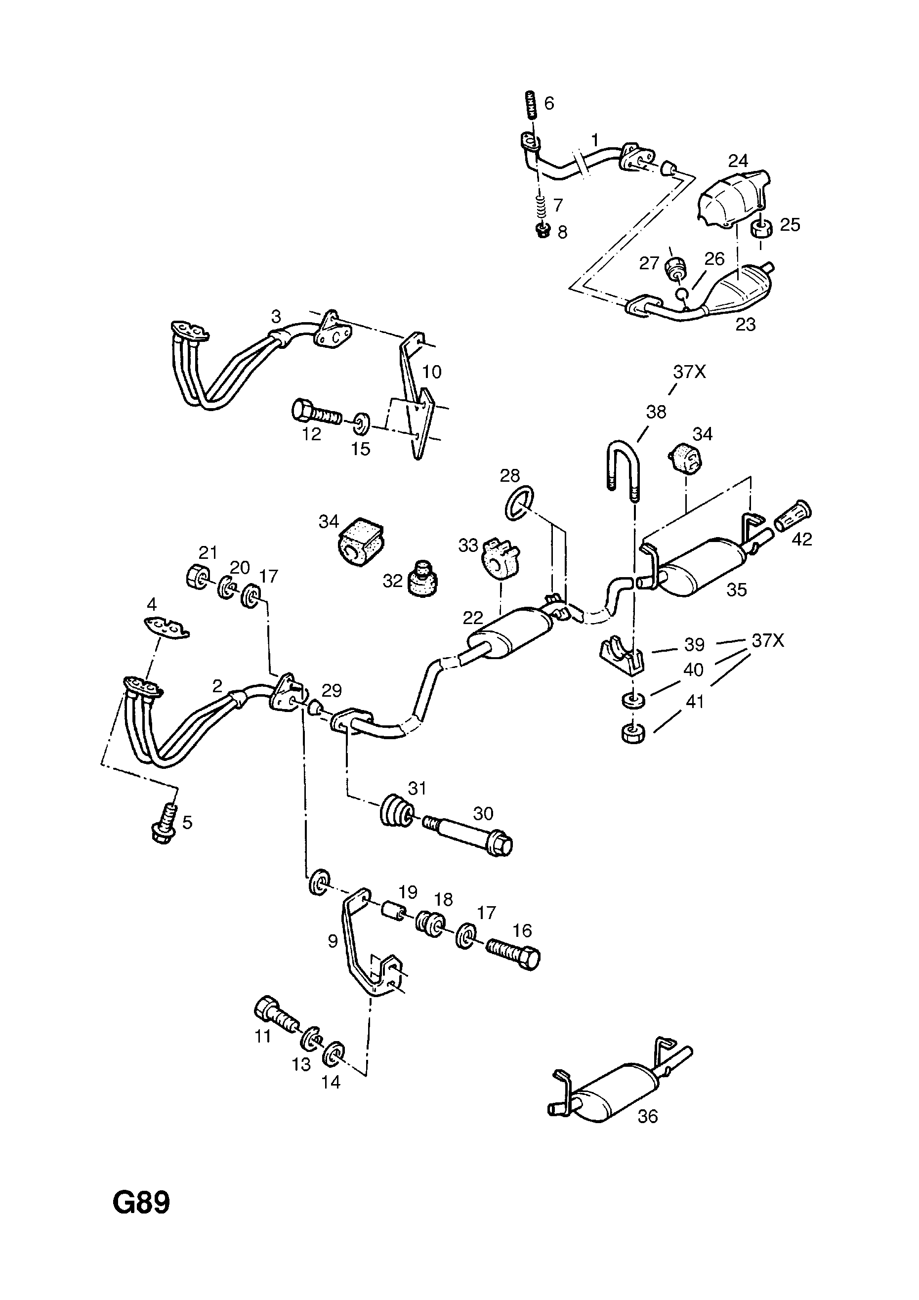 Ascona C Auspuffanlage