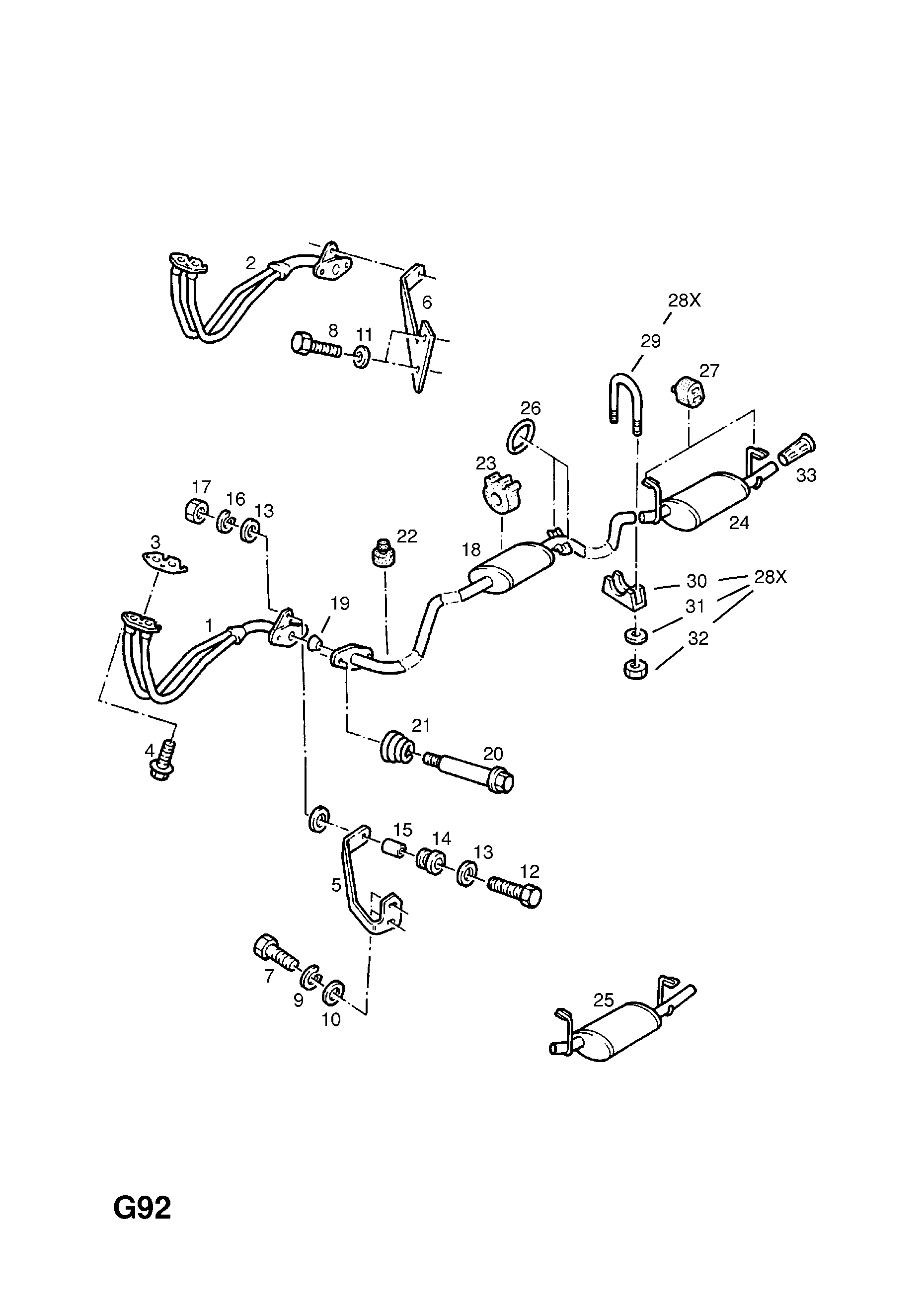 Ascona C Auspuffanlage