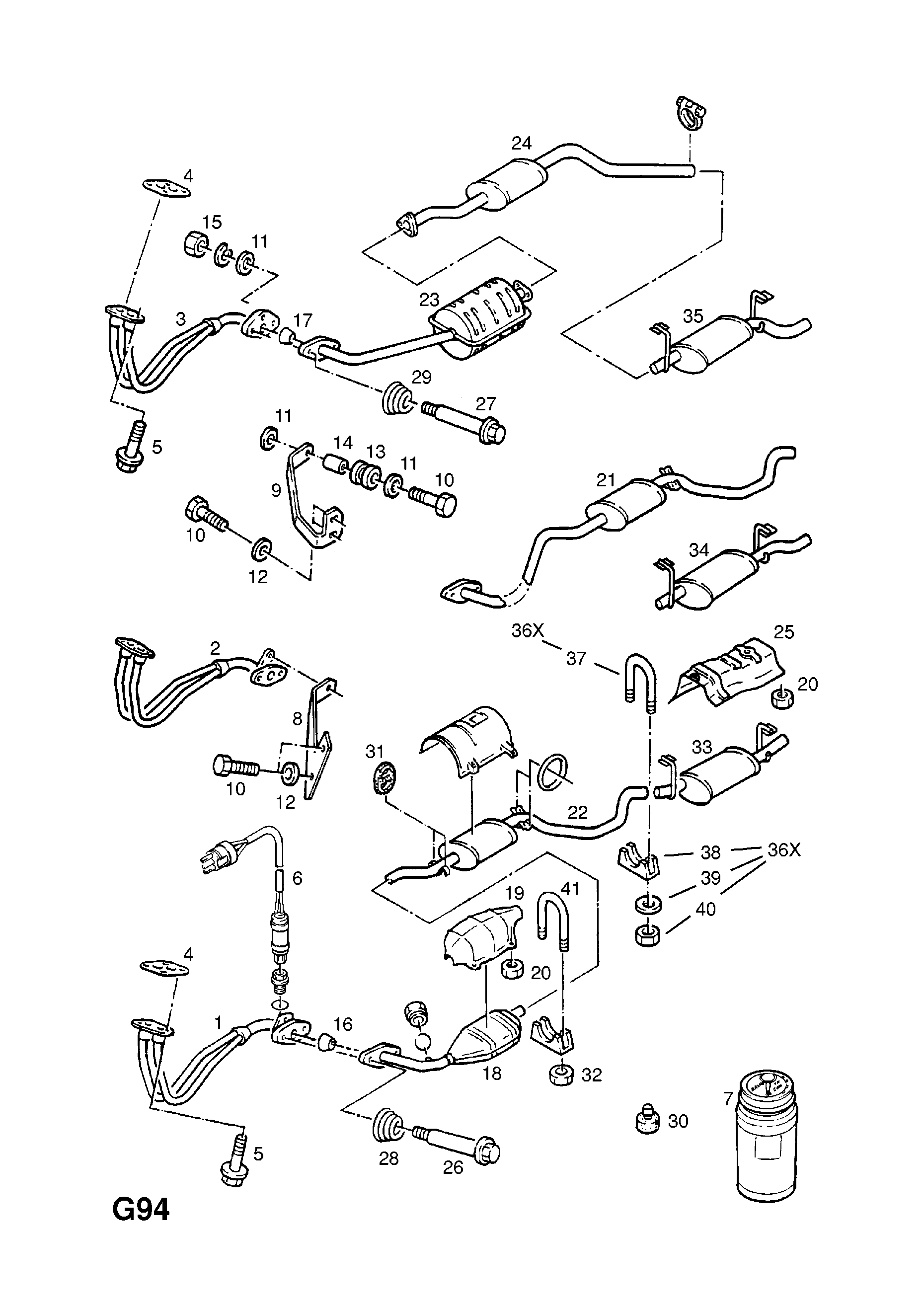 Ascona C Auspuffanlage
